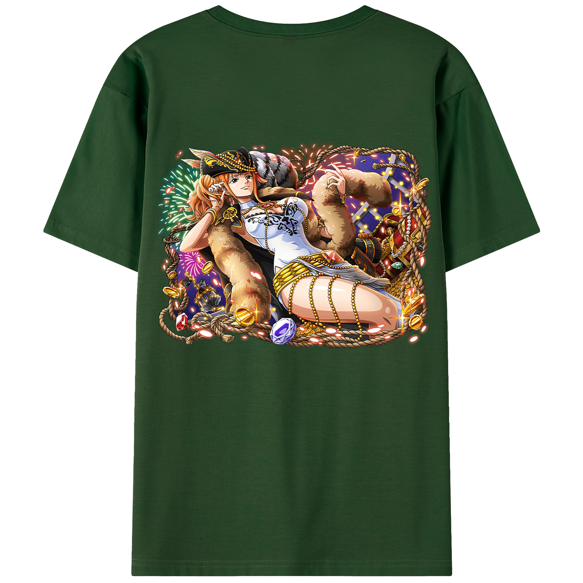 ワンピース ナミ ONE PIECE Nami 綿100％半袖Tシャツ（背面プリント）